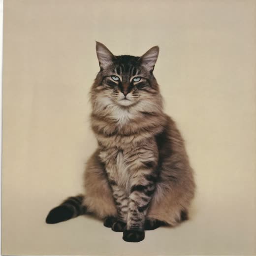 A long-haired cat with a freshly brushed coat